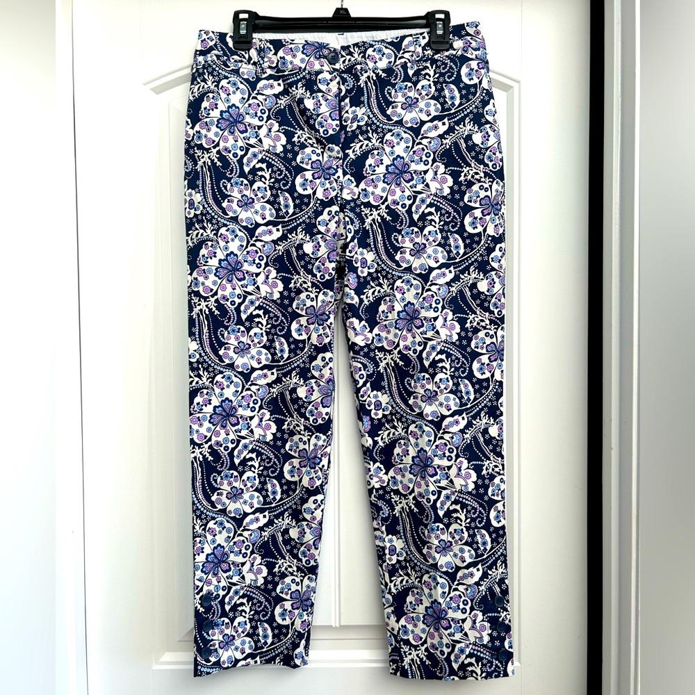 TALBOTS ~ Floral Cropped Pants